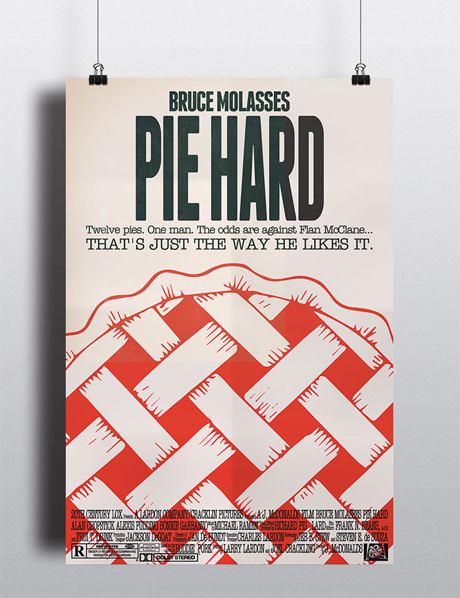 Pie Hard Movie Poster Spoof
