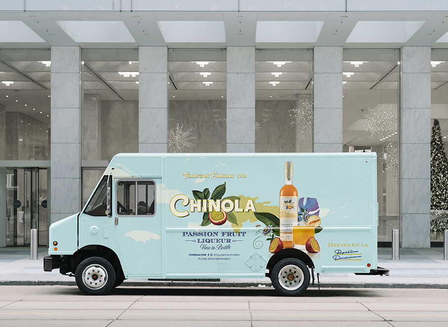 Chinola Passion Fruit Liqueur Truck Wrap